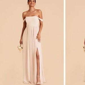 Elegant Cream Off-Shoulder Dress Bridesmaid Dress
